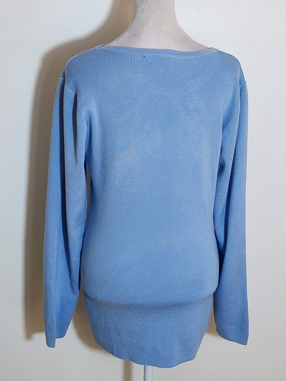 Ashley Stewart Light Blue Cut-Out Sweater Size 14/16 NWT - Picture 4 of 7